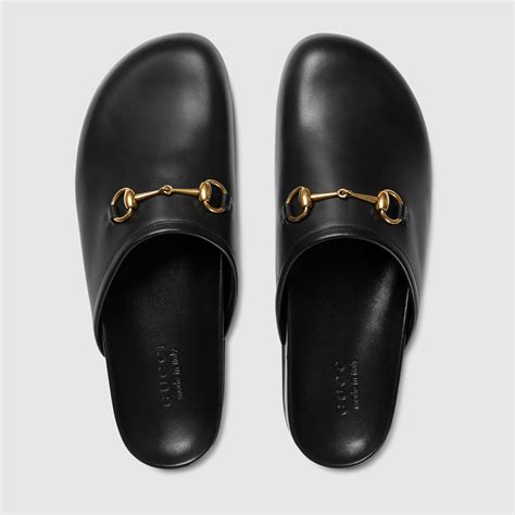 gucci leather slippers ebay|Gucci leather slippers for men.